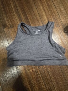 Xersion Gray Racerback Kids Plus Sports Bra
